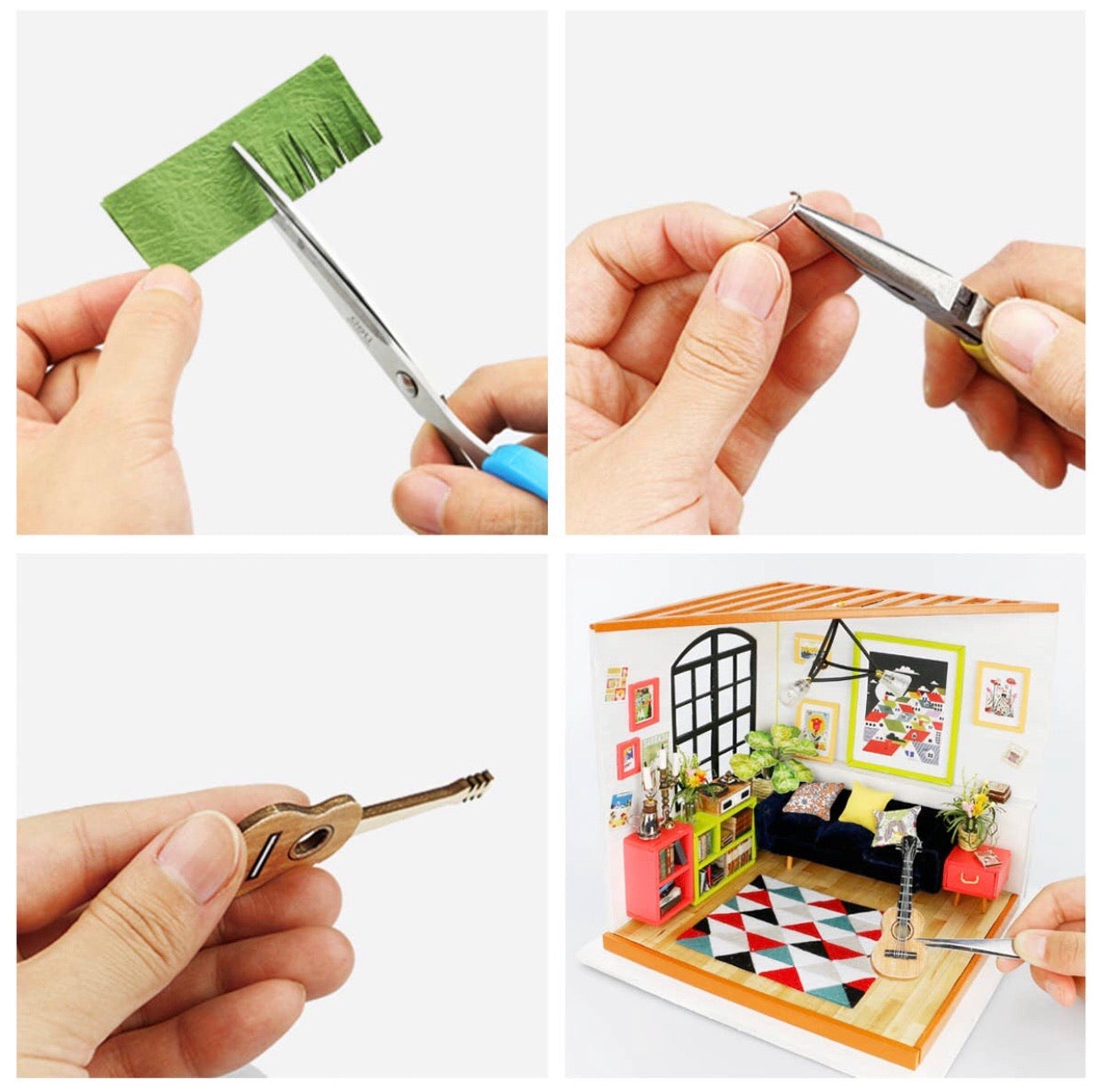 Lucas’ Groovy Sitting Room DIY Dollhouse Miniature Kit