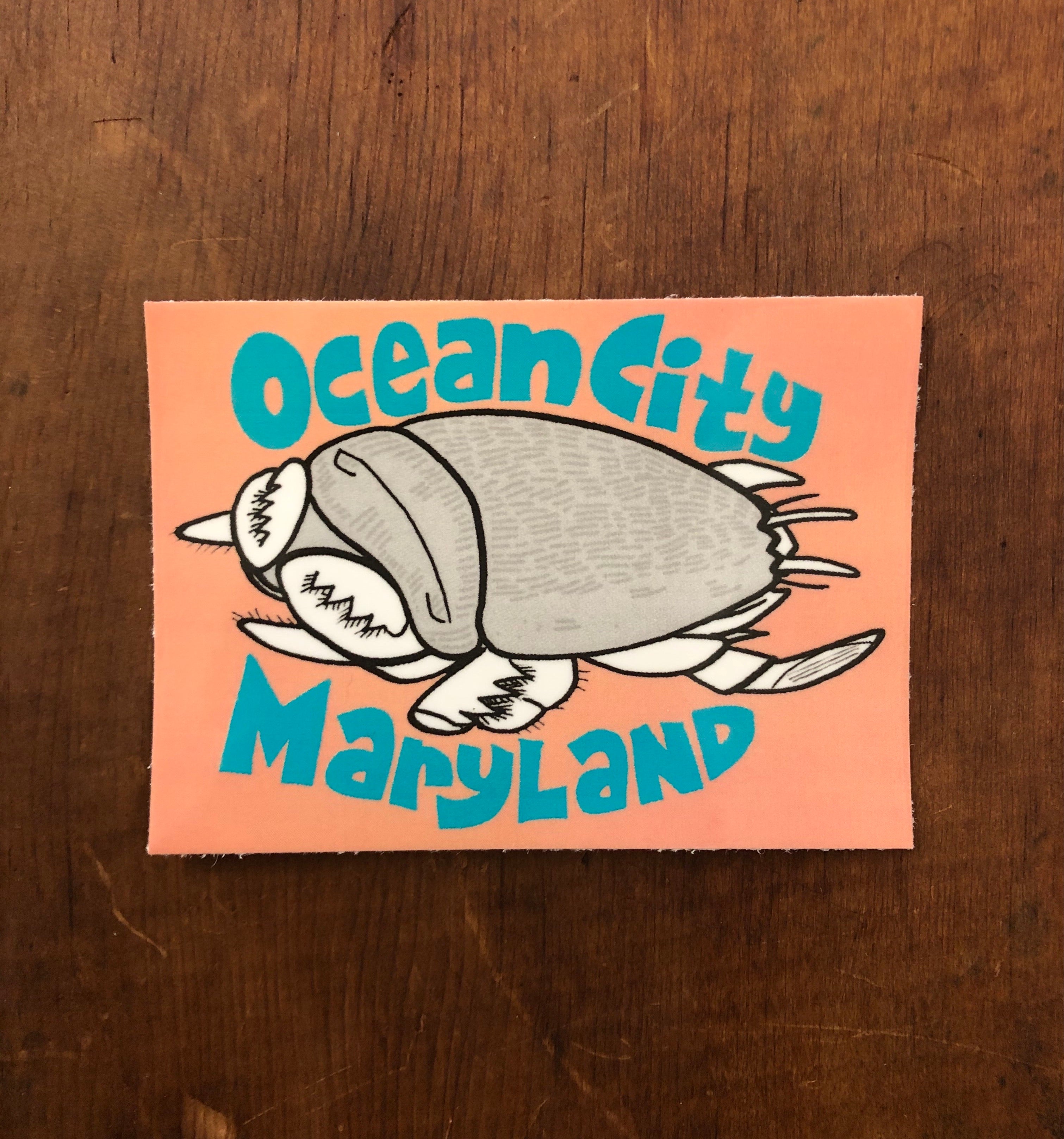 OC Sand Crab Mascot Sticker