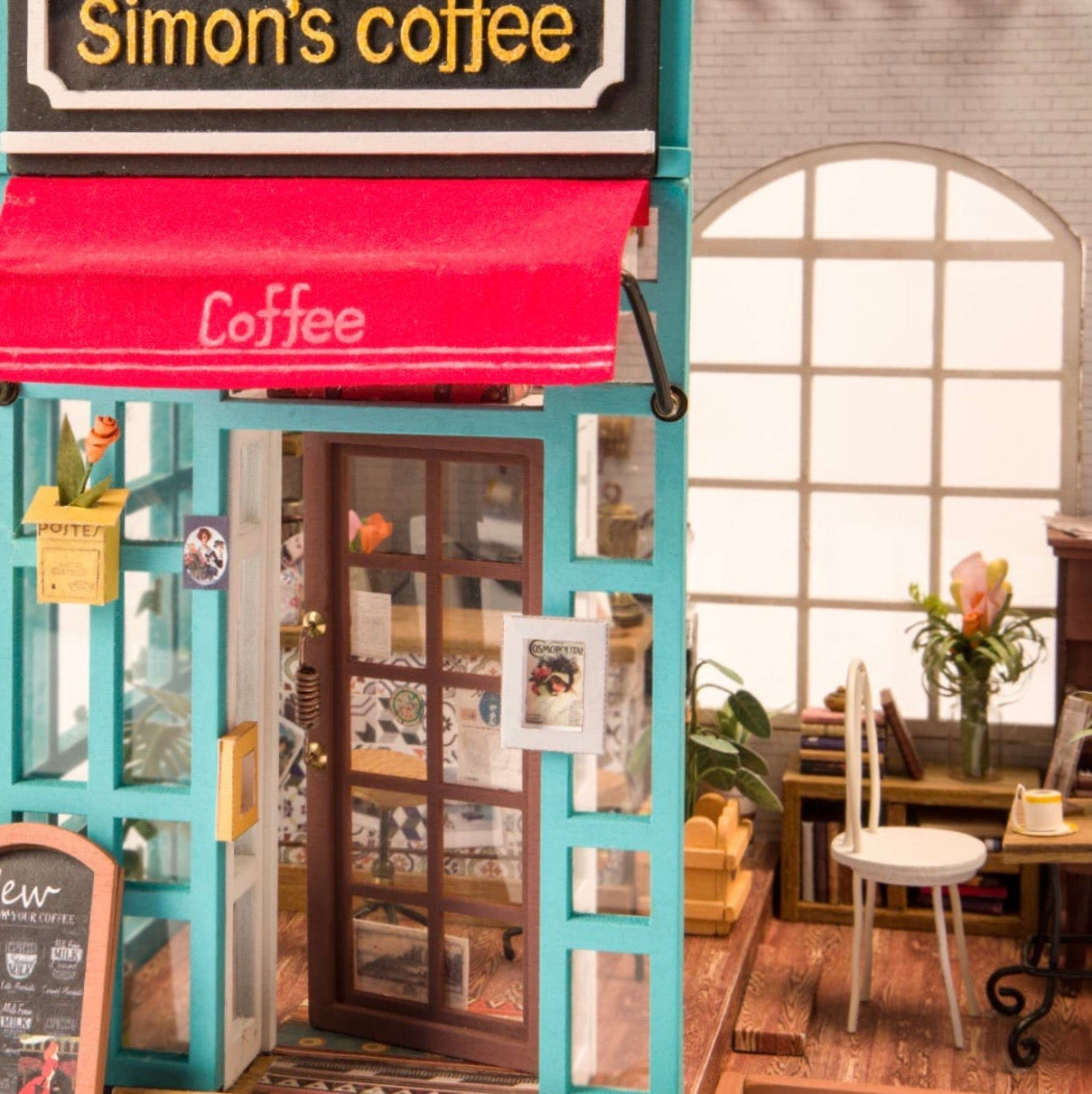 Simon’s Coffee Shop DIY Dollhouse Miniature Kit